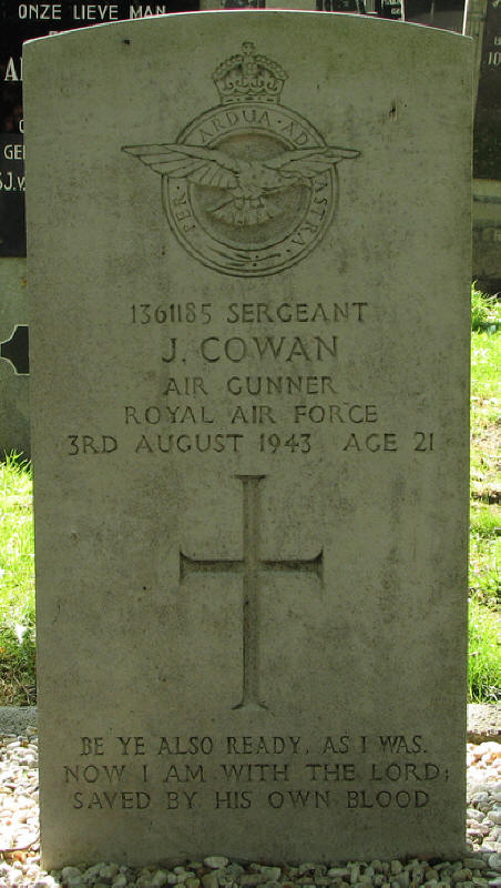 Sgt John Cowan<br/><br /><br />died August 3rd, 1943